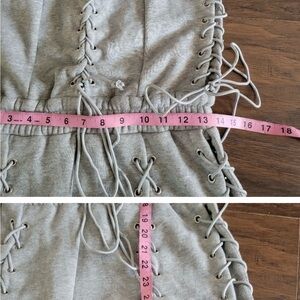 Akira Side Lace Up Sexy Romper Size Medium Gray‎